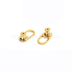 Brass Ear Nuts, Oval, Golden, 16x8mm(KK-WH0108-40G)