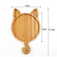 Cat Shape Wood Mosaic Base, Cat Shape, 172x110mm(PW-WG55259-17)