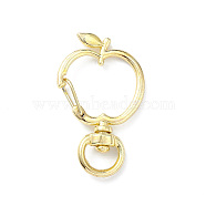 Apple Alloy Swivel Clasps, Long-Lasting Plated, Light Gold, 38x23.5x6mm, Hole: 8.5x4.5mm(FIND-L012-02LG)