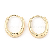 Brass Hoop Earrings, Oval, Light Gold, 17x14x3.5mm(EJEW-I289-25A-KCG)