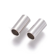 304 Stainless Steel Tube Beads, Stainless Steel Color, 10x5mm, Hole: 4mm(STAS-F205-03P-E)