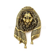 Retro Antique Golden Animal Alloy Brooches for Backpack Clothes, Lion, 46x29mm(JEWB-S040-02D-AG)