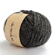 54% Cotton & 21% Acrylic Fiber & 20% Wool & 5% Alpaca Gradient Color Chunky Yarns, for Weaving, Knitting & Crochet, Black, 3mm, about 76.55 Yards(70m)/Skein(PW-WG45994-03)
