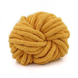 Polyacrylonitrile Fiber Yarn, Chunky Chenille Yarn, for DIY Arm Hand Knitting Blanket Hat Scarf, Goldenrod, 18mm, about 24m/roll(YCOR-I001-01B)
