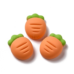 Opaque Resin Cabochons, Carrot, Coral, 23x17x9mm(X-DIY-K057-20)
