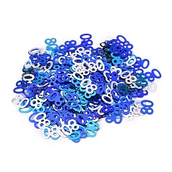 80 Confetti, 80th Birthday Decorations, for Birthday Table Decor Party Favors, Mixed Color, 9.3x12.4x0.2mm, about 1200pcs/bag(DIY-L039-I02)