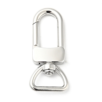 304 Stainless Steel Swivel Clasps, Swivel Snap Hook, Stainless Steel Color, 48.5x22x7.5mm, Hole: 16x8mm