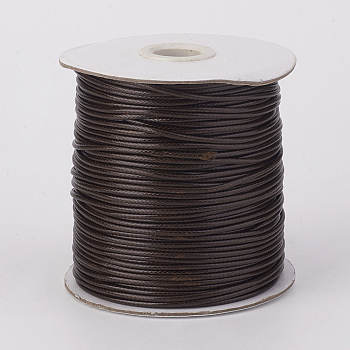Eco-Friendly Korean Waxed Polyester Cord, Coconut Brown, 0.5mm, about 169.51~174.98 Yards(155~160m)/Roll