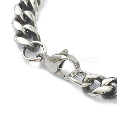 Men's 304 Stainless Steel Cuban Link Chain Bracelets(STAS-A051-04B)-2