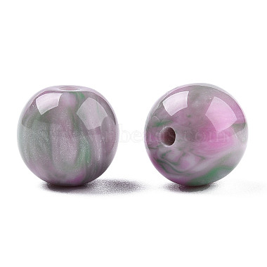 Violet Round Resin Beads