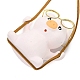 Cute Gesso Swinging Pig Pendant Decorations(HJEW-A008-01A)-2