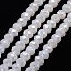 Electroplate Opaque Solid Color Crystal Glass Rondelle Beads Strands(EGLA-F047A-01AB)-1