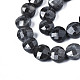 Natürliche schwarze Seide Stein / Netstone Perlen Stränge(G-S359-367)-3
