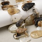 Natural African Opal Beads Strands, Flat Teardrop, Top Drilled, 17~38x8~21x3~5mm, Hole: 1.5mm, about 35pcs/strand, 15.35''(39cm)~16.14''(41cm)(G-D365-B01)