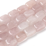 Natural Rose Quartz Beads Strands, Cuboid, 18x13x12.5~13mm, Hole: 1.2mm, about 22pcs/strand, 15.75 inch(40cm)(G-I194-17)