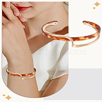 1Pc Brass Resin Cuff Bracelets for Women, Saddle Brown, 1/4 ~7/8 inch(0.7~2.3cm), Inner Diameter: 1-5/8~2-3/8 inch(4.1~6.05cm)(BJEW-LP0002-26A)