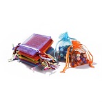 Organza Bags, Organza Pouches for Potpourri, Mixed Color,  about 7x5.5cm(X-OP110M)