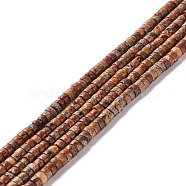 Natural Pyrite Beads Stands, Dyed, Heishi Beads, Flat Round/Disc, 4x2mm, Hole: 0.8mm, about 161pcs/strand, 16.14''(41cm)(G-I318-06B)