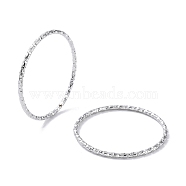 304 Stainless Steel Textured Finger Rings, Stainless Steel Color, US Size 7 1/4(17.5mm)(RJEW-G298-03P)