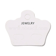 100Pcs Paper Jewelry Display Cards, for Earring Clip Display, Word, 4x5x0.05cm(AJEW-Z021-02A)