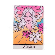 Acrylic Pendants, Constellation Tarot, Virgo, 38.5x25.5x2mm, Hole: 2mm(MACR-U002-01A-04)