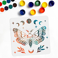 PET Hollow Out Drawing Painting Stencils, for DIY Scrapbook, Photo Album, Butterfly Pattern, 300x300mm(DIY-WH0402-045)