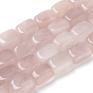 Natural Rose Quartz Beads Strands, Cuboid, 18x13x12.5~13mm, Hole: 1.2mm, about 22pcs/strand, 15.75 inch(40cm)(G-I194-17)