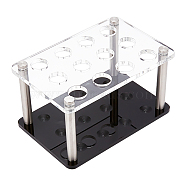 12 Sockets Detachable Acrylic Test Tube Display Rack, with 201 Stainless Steel Rod, Lab Supplies, Mixed Color, Finished Product: 170x113x88.5mm, 1 set/box(AJEW-BC0002-19)
