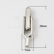 304 Stainless Steel Cuffinks, 28x7mm(STAS-H052-17)