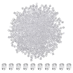 Plastic Ear Nuts, Clear, 3x3mm, Hole: 0.3mm, 1000pcs/box(FIND-YW0001-11)