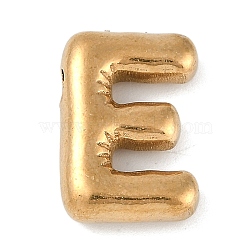 Ion Plating(IP) 304 Stainless Steel Pendants, Real 18K Gold Plated, Letter E, 18.5x12.5x5mm, Hole: 1.9mm(STAS-K256-25E-G)