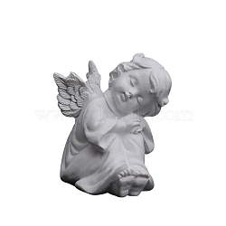 Resin Angels Statue, for Home Desktop Display Decorations, White, 55x60mm(DJEW-PW0012-028F)