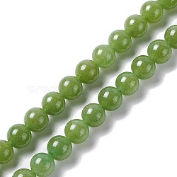 Natural Jade Beads Strands, Dyed, Round, Lime Green, 8mm, Hole: 1mm, about 46pcs/strand, 15.08''(38.3cm)(G-I334-06B)