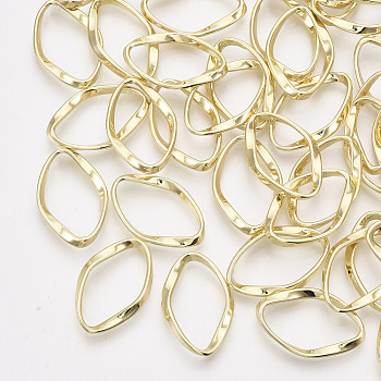 Alloy Linking Rings, Twist Oval, Light Gold, 25x16.5x2mm, Inner Diameter: 22x11mm