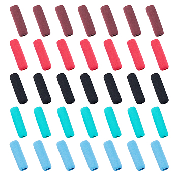 50Pcs 5 Colors Sponge Pencil Grips, for Kids and Adults Handwriting, Column, Mixed Color, 41x12mm, Hole: 7mm, 10pcs/color