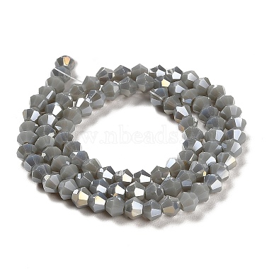 Opaque Solid Color Electroplate Glass Beads Strands(EGLA-A039-P4mm-B14)-2