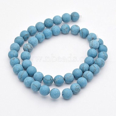 Synthetic Turquoise Round Beads Strands(G-D658-4mm)-2