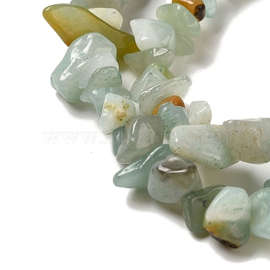 Natural Flower Amazonite Chips Beads Strands(G-M205-12-01)-9