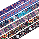12 Yards 6 Patterns Ethnic Style Double-Sided Polyester Ribbon(OCOR-FH0001-16)-1