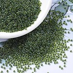 MIYUKI Round Rocailles Beads, Japanese Seed Beads, 11/0, (RR350) Olive Lined Chartreuse Luster, 2x1.3mm, Hole: 0.8mm, about 1111pcs/10g(X-SEED-G007-RR0350)