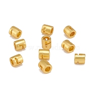 Alloy Hollow Pendant Beads, Barrel with Letter, Matte Gold Color, Letter.L, 6.5x5mm, Hole: 3.5mm(PALLOY-P242-01MG-L)