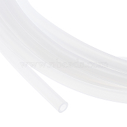 Silicone Cord, Round, White, 6000x8mm, Inner Diameter: 5mm(FIND-WH0003-31)