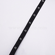 Clothing Size Labels, Garment Accessories, Size XS Tags, Black, 12mm, 15m/Roll, about 500pcs/Roll(FIND-WH0058-05B-XS)