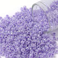 TOHO Round Seed Beads, Japanese Seed Beads, (916) Lavender Ceylon Pearl, 8/0, 3mm, Hole: 1mm, about 1110pcs/50g(SEED-XTR08-0916)