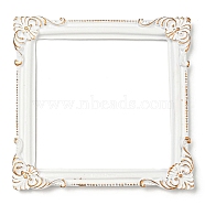 Resin Embossed Photo Frames, for Jewelry Photography Photo Frame Decor Accessories, White, 115x112x10.5mm, Inner Diameter: 86x87mm(AJEW-C028-01A)
