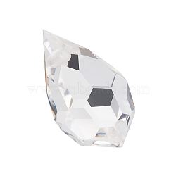 Preciosa&reg Crystal Pendants, Czech Crystal, 451 51 681 Drop, 00030 Crystal, 10x6mm, Hole: 0.8mm(X-PRC-PB6-00030)