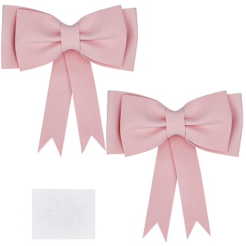 2Pcs Foam Bowknot Topper for Cake Decoration, Pink, 220x210x37mm