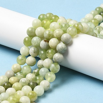 Natural New Jade Beads Strands, Round, 6mm, Hole: 1mm, about 60~62pcs/strand, 14.96''(38cm)