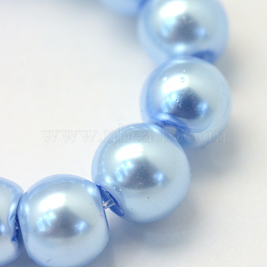 cuisson peint perles de verre nacrées brins de perles rondes(HY-Q003-4mm-24)-3