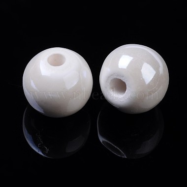 Pearlized Handmade Porcelain Round Beads(PORC-S489-10mm-01)-2